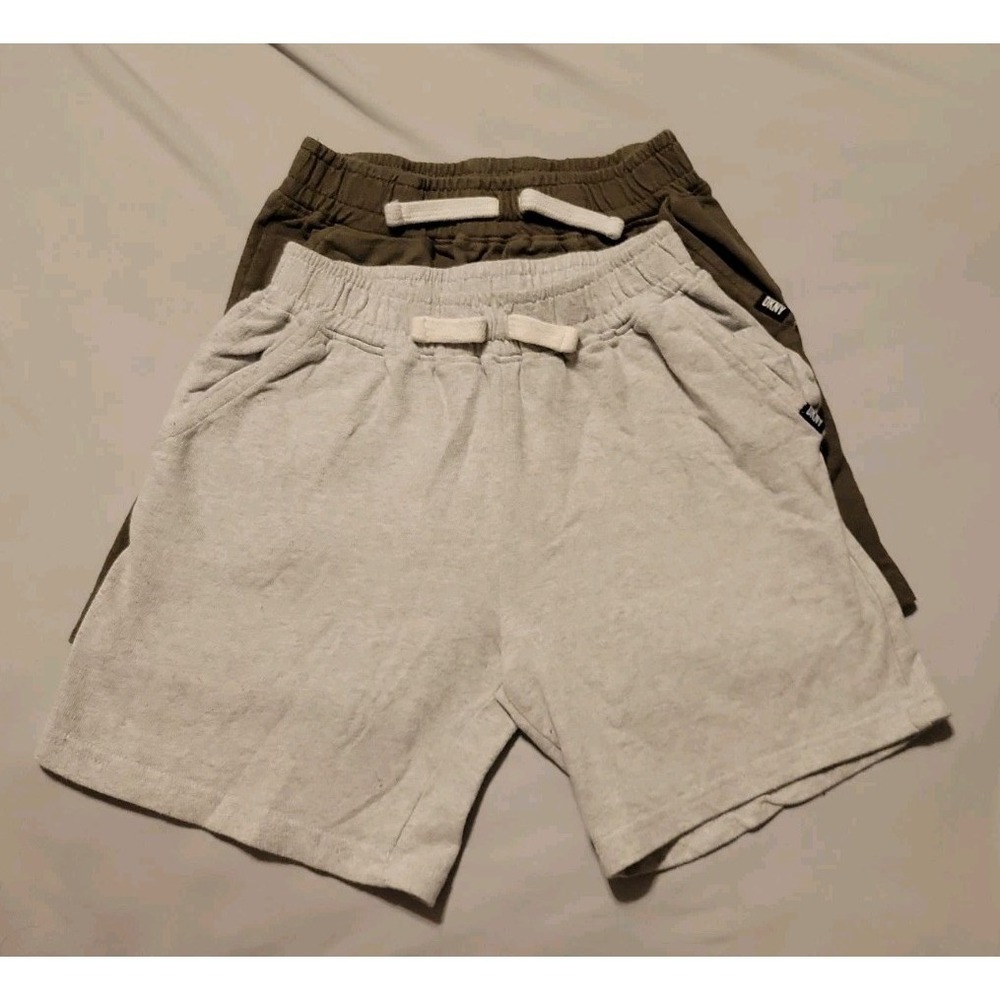 Youth DKNY Fabric Shorts Size 7 Gray & Olive Green